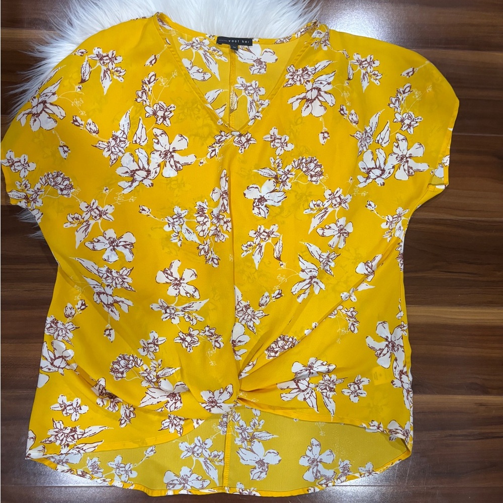 Floral Yellow Women's Top by west kei
